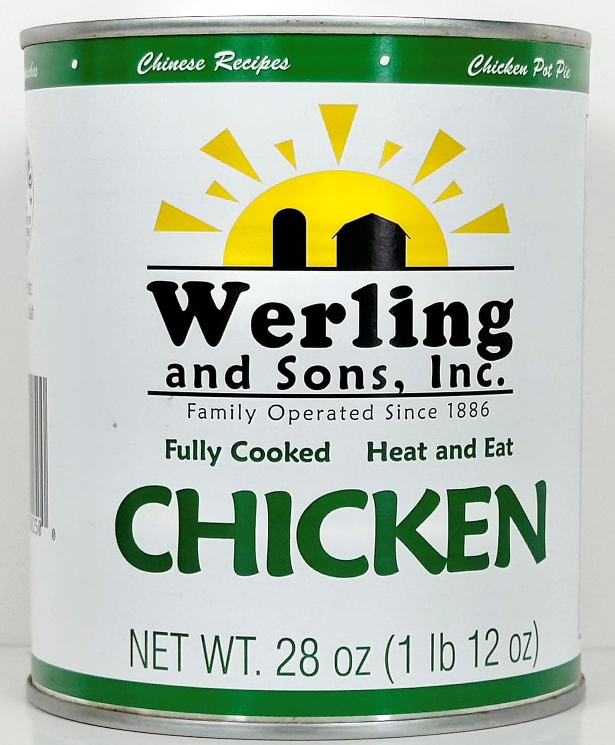 Werling & Sons Canned Meat Variety Pack 14.5 Oz Fully Cooked & Ready to Eat Includes 2 Hamburger, 2 Chicken and 2 Beef Shelf Stable Emergency Canned Food for Long Term Storage, Camping & Quick Meals