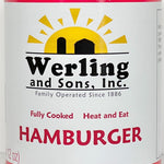 Werling & Sons Canned Hamburger 28 Oz Fully Cooked Ground Beef