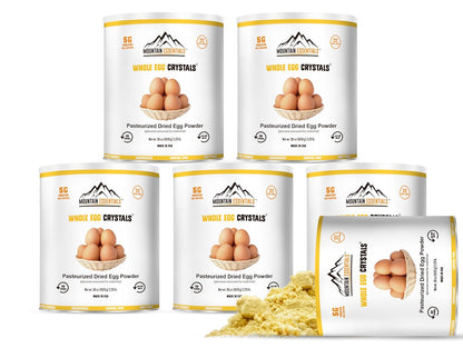 Mountain Essentials Dehydrated Whole Powdered Egg Crystals Made from All-Natural Ingredients | Long Term Storage Shelf Stable | Perfect for Emergency Survival & Backpacking No Additives 2.25 Lb 01 Can