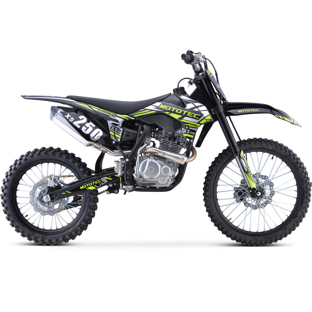 MotoTec X5 250cc 4-Stroke Gas Dirt Bike Black