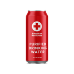 American Red Cross Emergency Purified Drinking Water, Case of 12, 50-Year Shelf Life, Hermetically Sealed Aluminum Cans, BPA-Free, 2.5–5 Day Supply Per Person, Emergency & Everyday Preparedness