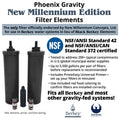Big Berkey Water Filter System 2.25 Gallons (8.5 L) Phoenix Filters with Accessories