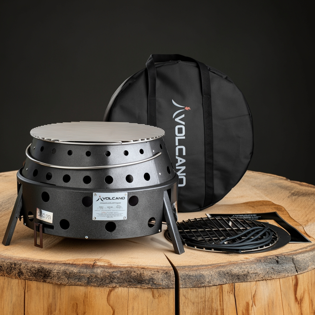 Volcano Grills 2 Fuel Charcoal & Wood Collapsible Stove
