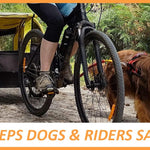 Bike Tow Leash Orange -Safe Dog Bike Attachment for Cycling, APA 5-Star USA Made