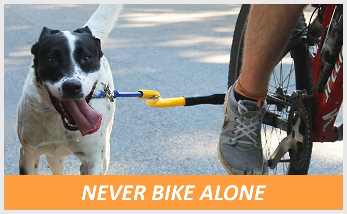 Bike Tow Leash Orange -Safe Dog Bike Attachment for Cycling, APA 5-Star USA Made