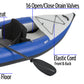 Sea Eagle 300X Explorer Touring, Camping, Fishing Whitewater Inflatable Kayak, Solo, Self-Bailing, Drop Stitch Floor-Paddle, Seat, Pump, Skeg, Bag | Pro Carbon Package