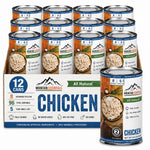 Mountain Essentials Fully Cooked Chicken 14.5 oz – 12g Protein per Serving (8 Servings per Can, 96 Total Servings) – Canned White Meat for Daily Meals, Camping & Emergency Food thumbnail 1