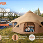 VEVOR Canvas Tent, 4 Seasons 5 m/16.4 ft Bell Tent, Canvas Tent for Camping with Stove Jack, Breathable Yurt Tent for up to 8 People, Family Camping Outdoor Hunting Party