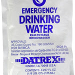 DATREX Emergency Water Pouch for Disaster or Survival, 125 ml Each