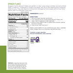 Dehydrated Spinach Flakes Can, 45 Servings