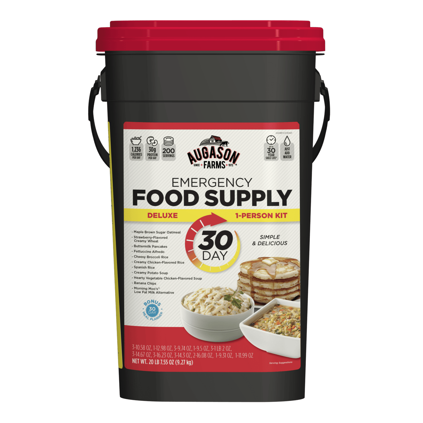 30-Day 1-Person Emergency Food Supply Kit, 200 Servings