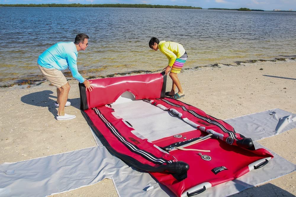 SeaEagle FastCat 14 Inflatable Catamaran Boat Swivel Seat Canopy Package