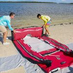 SeaEagle FastCat 14 Inflatable Catamaran Boat Swivel Seat Canopy Package