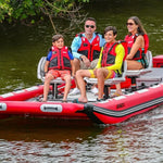 Sea Eagle FastCat 14 Inflatable Catamaran Boat Swivel Seat Canopy Package