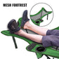 VEVOR Folding Camp Chair with Footrest Mesh, Lounge Chair with Cup Holder and Storage Bag, Reclining Folding Camp Chair for Camping Fishing and Other Outdoor Activities (Green)