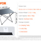 VEVOR Folding Camping Table, Outdoor Portable Side Tables, Lightweight Fold Up Table, Aluminum Alloy Ultra Compact Work Table with Carry Bag, For Cooking, Beach, Picnic, Travel, 22.2x15.9 inch, Black