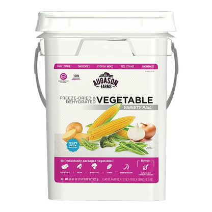 Freeze Dried Vegetable Variety Pail, 109 Servings