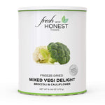 Fresh & Honest Foods Freeze Dried Mixed Vegetables 100% All Natural (Broccoli & Cauliflower)