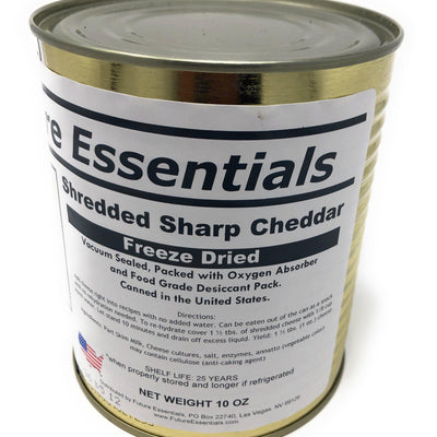 Future Essentials Shredded Sharp Cheddar Cheese | Long-Term Storage