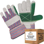 Shoulder Leather Work Gloves 120 Dozen (1,440 Pairs) for Farming & Welding – Split Cowhide Palm, Joint Palm & Safety Cuff