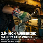 Shoulder Leather Work Gloves 120 Dozen (1,440 Pairs) for Farming & Welding – Split Cowhide Palm, Joint Palm & Safety Cuff