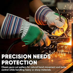 Shoulder Leather Work Gloves 120 Dozen (1,440 Pairs) for Farming & Welding – Split Cowhide Palm, Joint Palm & Safety Cuff