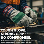 Shoulder Leather Work Gloves 120 Dozen (1,440 Pairs) for Farming & Welding – Split Cowhide Palm, Joint Palm & Safety Cuff