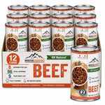 Mountain Essentials All Natural Canned Beef 14.5 oz – 11g Protein per Serving (8 Servings per Can, 96 Total Servings) – Fully Cooked, Ready to Eat thumbnail 1