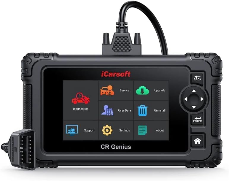 iCarsoft CR Genius(2005) OBD2 Scanner for All Vehicle, All System Scan Tool, Powerful Bidirectional Actuation Test/Full Reset/Battery Test Registration Car Code Reader, Touchscreen, Auto VIN/Scan