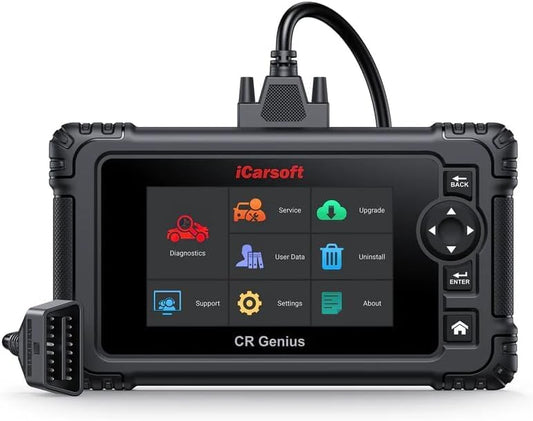 iCarsoft CR Genius(2005) OBD2 Scanner for All Vehicle, All System Scan Tool, Powerful Bidirectional Actuation Test/Full Reset/Battery Test Registration Car Code Reader, Touchscreen, Auto VIN/Scan