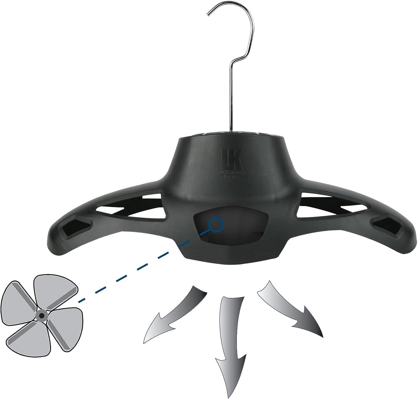 Underwater Kinetics HangAir Hanger in Sleek Black - One Size (UK-524061)