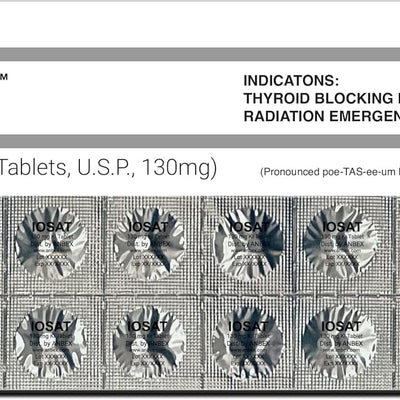 IOSAT Potassium Iodide Tablets, 130 mg (14 Tablets each) - 10 packs