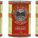 A can of Caledonian Kitchen Haggis with Lamb.