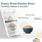 MOUNTAIN ESSENTIALS Freeze Dried Chicken Dices - Pouch Fully Cooked Ready to Eat | 7-Year Shelf Life