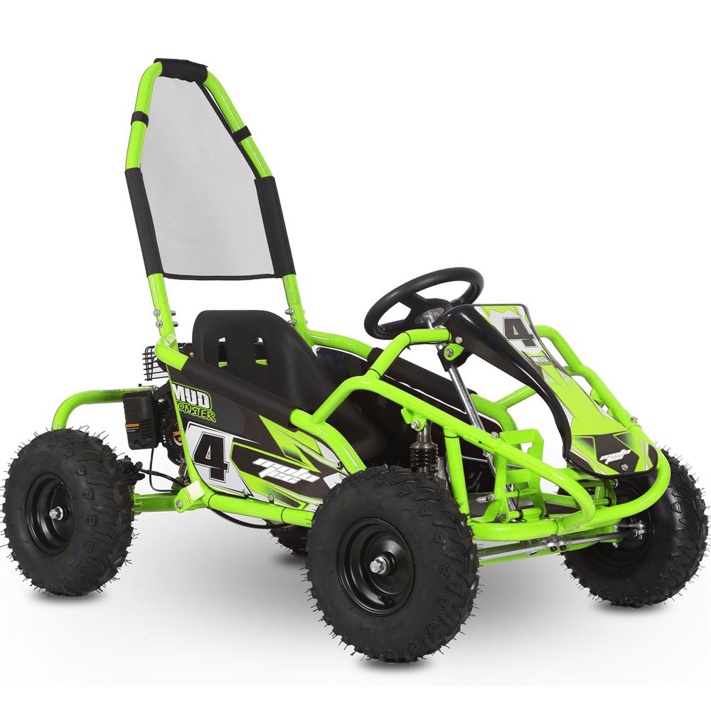 Green Full-Suspension MotoTec Mud Monster 98cc Go Kart"