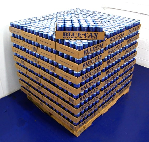 Blue Can Emergency Drinking Water - 50 Year Shelf Life (Case of 24 Cans)