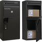 Extra Large Smart Letter Drop Box High Capacity Package Delivery Box for Outside with Secure Coded Lock | Outdoor Parcel Mailbox Weather, Rust and Corrosion Resistance Coating for Home or Office Black