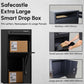 Extra Large Smart Letter Drop Box High Capacity Package Delivery Box for Outside with Secure Coded Lock | Outdoor Parcel Mailbox Weather, Rust and Corrosion Resistance Coating for Home or Office Black
