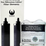 Combo Pack - 2 Berkey PF-2 Fluoride and Arsenic Reduction Elements + 2 NSF 42/372 Certified Phoenix Gravity New Millennium Edition Filter Elements thumbnail 1