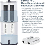 Combo Pack - 2 Berkey PF-2 Fluoride and Arsenic Reduction Elements + 2 NSF 42/372 Certified Phoenix Gravity New Millennium Edition Filter Elements thumbnail 9