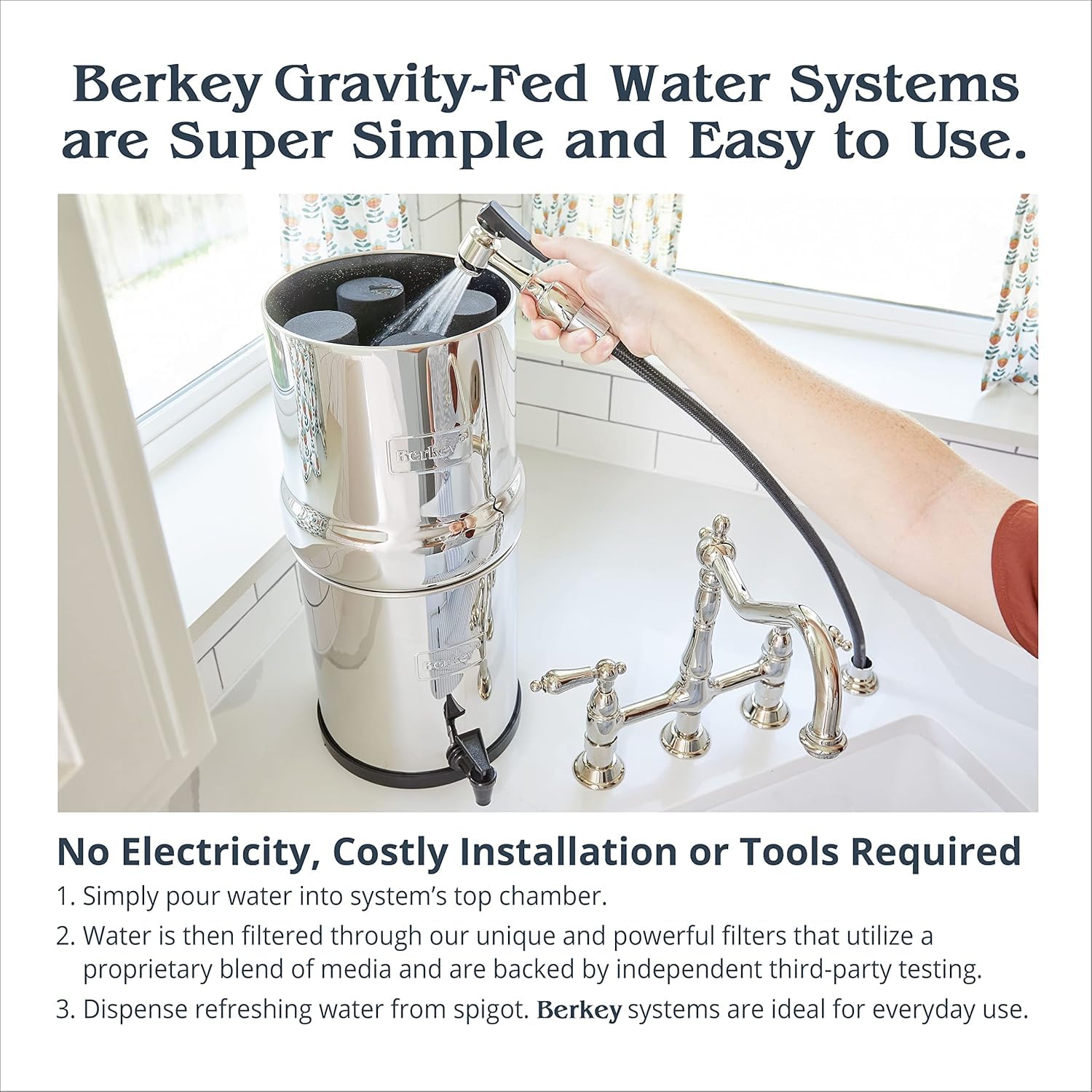 Royal Berkey Water Filter 3.25 Gallons (12.3 liters) with