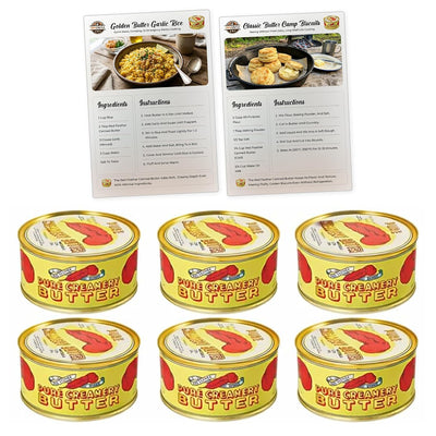 Red Feather Canned Butter – Real Creamery Butter from New Zealand, 100% Pure No Artificial Colors or Flavors | Long Shelf Life for Baking, Camping, and Emergency