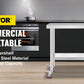 VEVOR 30x18x34 Inch Stainless Steel Work Table 3-Stage Adjustable Shelf with 4 Wheels Heavy Duty Commercial Food Prep Worktable with Brake for Kitchen Prep Work