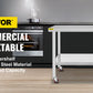 VEVOR 30x36x34 Inch Stainless Steel Work Table 3-Stage Adjustable Shelf with 4 Wheels Heavy Duty Commercial Food Prep Worktable with Brake for Kitchen Prep Work