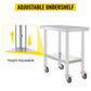 VEVOR 30x18x34 Inch Stainless Steel Work Table 3-Stage Adjustable Shelf with 4 Wheels Heavy Duty Commercial Food Prep Worktable with Brake for Kitchen Prep Work