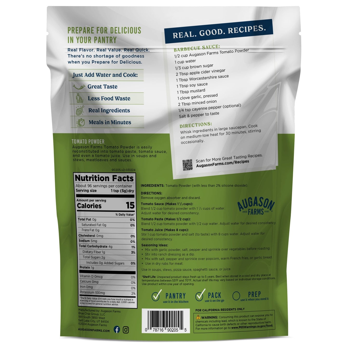 Tomato Powder Pouch, 96 Servings