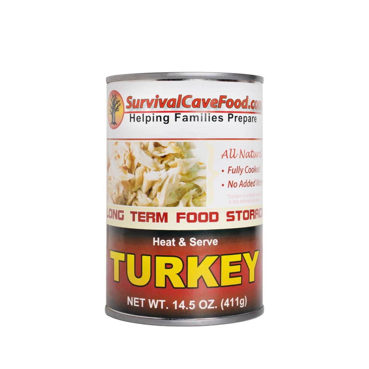 Full Case of Canned Turkey for Food Storage - 12 Cans, 60 Servings, 14.5 oz Each.