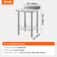 Vevor 24" X 24" Commercial Stainless Steel Work Table Bench Prep Kitchen Restaurant