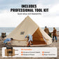 VEVOR 3-5 Person Canvas Glamping Bell Tent, Breathable Waterproof Yurt Tent with Stove Jack and Detachable Side Wall for Family Camping, 10'x 10'x98"(Diameter 3M)