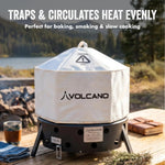 Volcano Lid for Volcano Collapsible Grill, Heat Resistant Polyester Cover, Heat Retention Lid for Baking, Smoking & Dutch Oven Cooking, Folding Portable Outdoor Grill Accessory, Fits Camping Grill